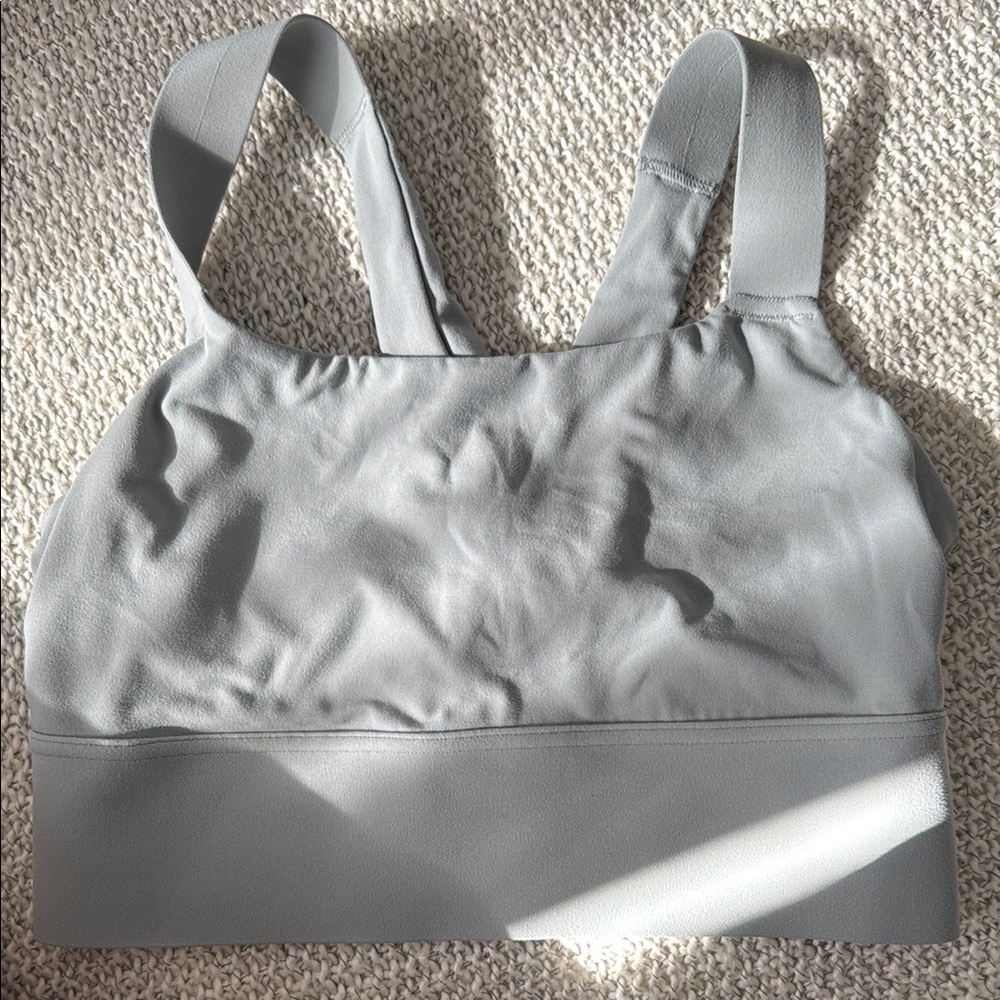 Athleta Gray Sports Bra Moisture-Wicking Supportive